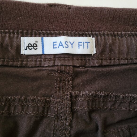 Lee Easy Fit Capris Pedal Pusher Pants Brown Women's Medium Stretch Waist - Picture 5 of 15